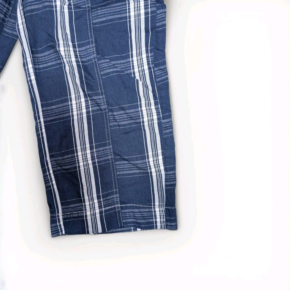 Free People Brecan Plaid Blue Pants High Rise Boho Goblincore Women’s SZ 30 - Picture 6 of 13